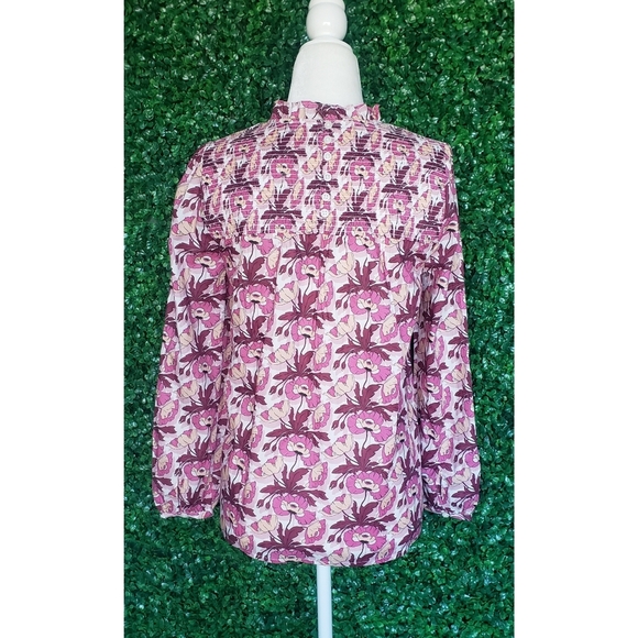 29. J.Crew Smocked button-back top in Liberty® Butterfield Poppy organic cotton - Picture 4 of 5